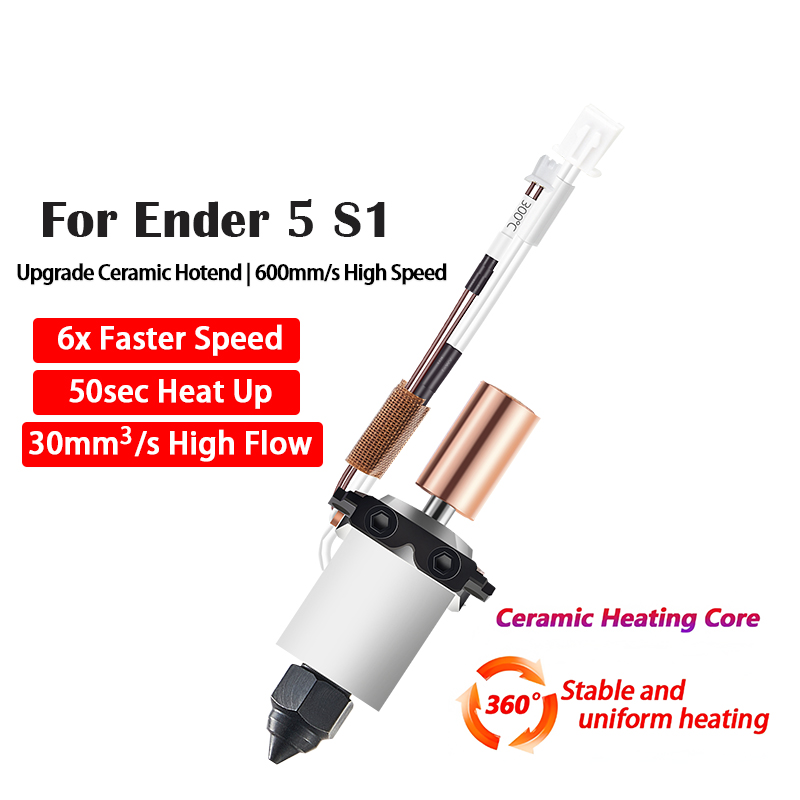 High Flow Ceramic Hotend - Hotend keramik untuk Ender 5 S1