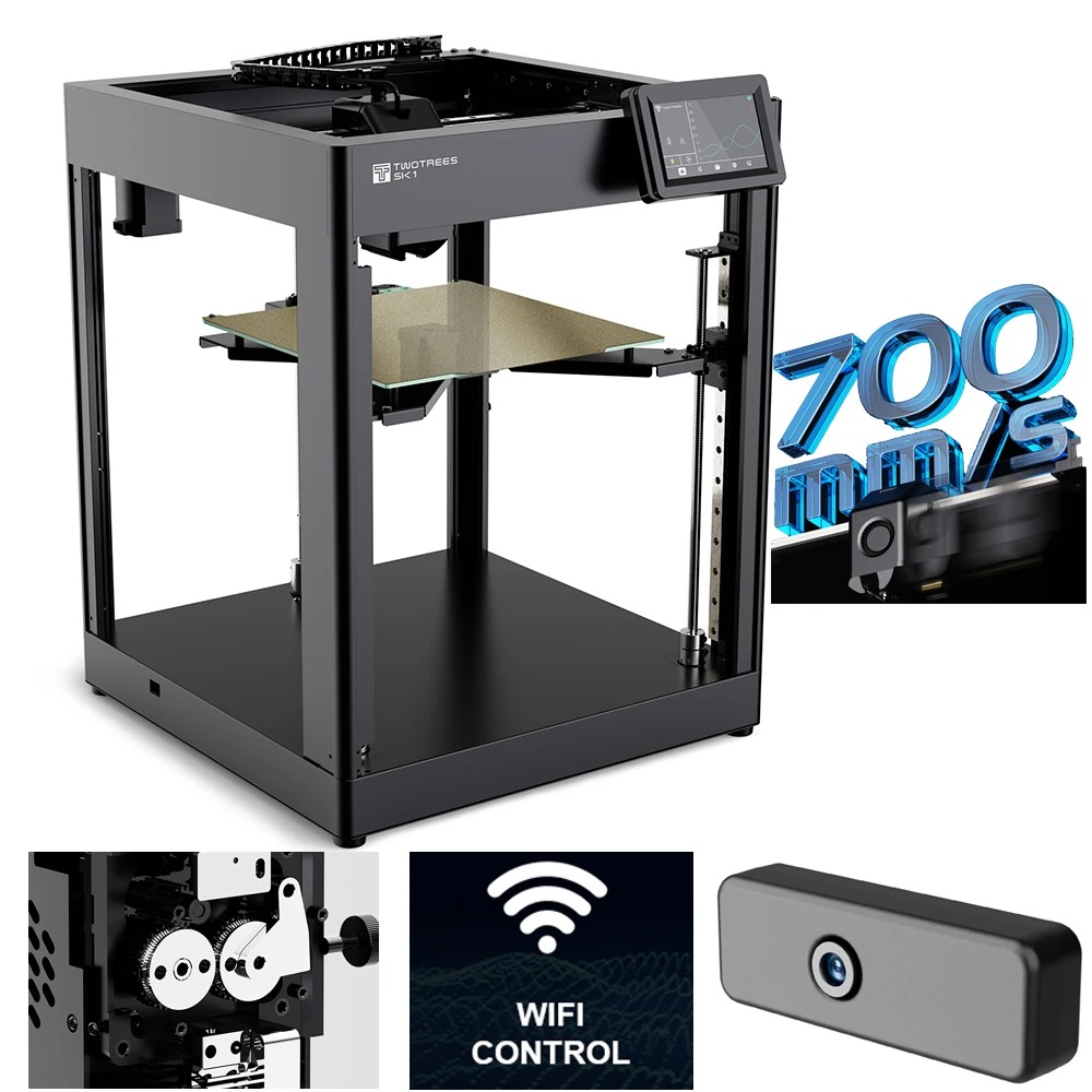 Corexy 3D Printer Kit - Printer 3D Twotrees SK1 Kecepatan Tinggi,