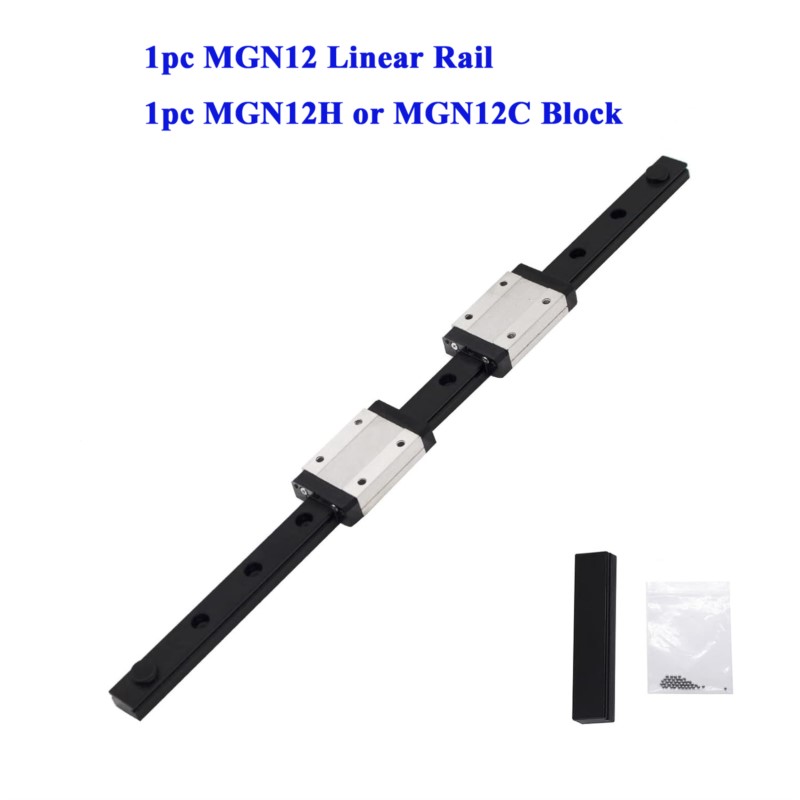 Linear Rail Mgn12H Set - Rel Panduan Geser Linier MGN12 12Mm